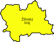 mapa Žilinskího kraja